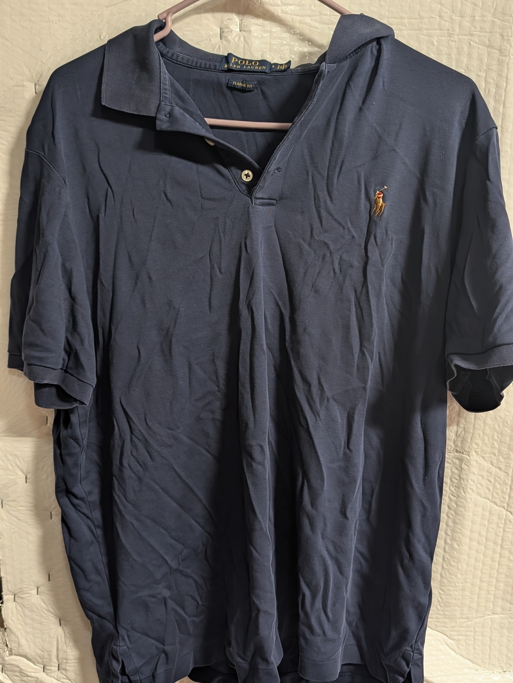 Polo by Ralph Lauren Navy Blue Classic Polo Shirt with Embroidered Pony